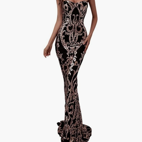 Miss ord Strapless Sequin DRESS - Picture 2 of 3